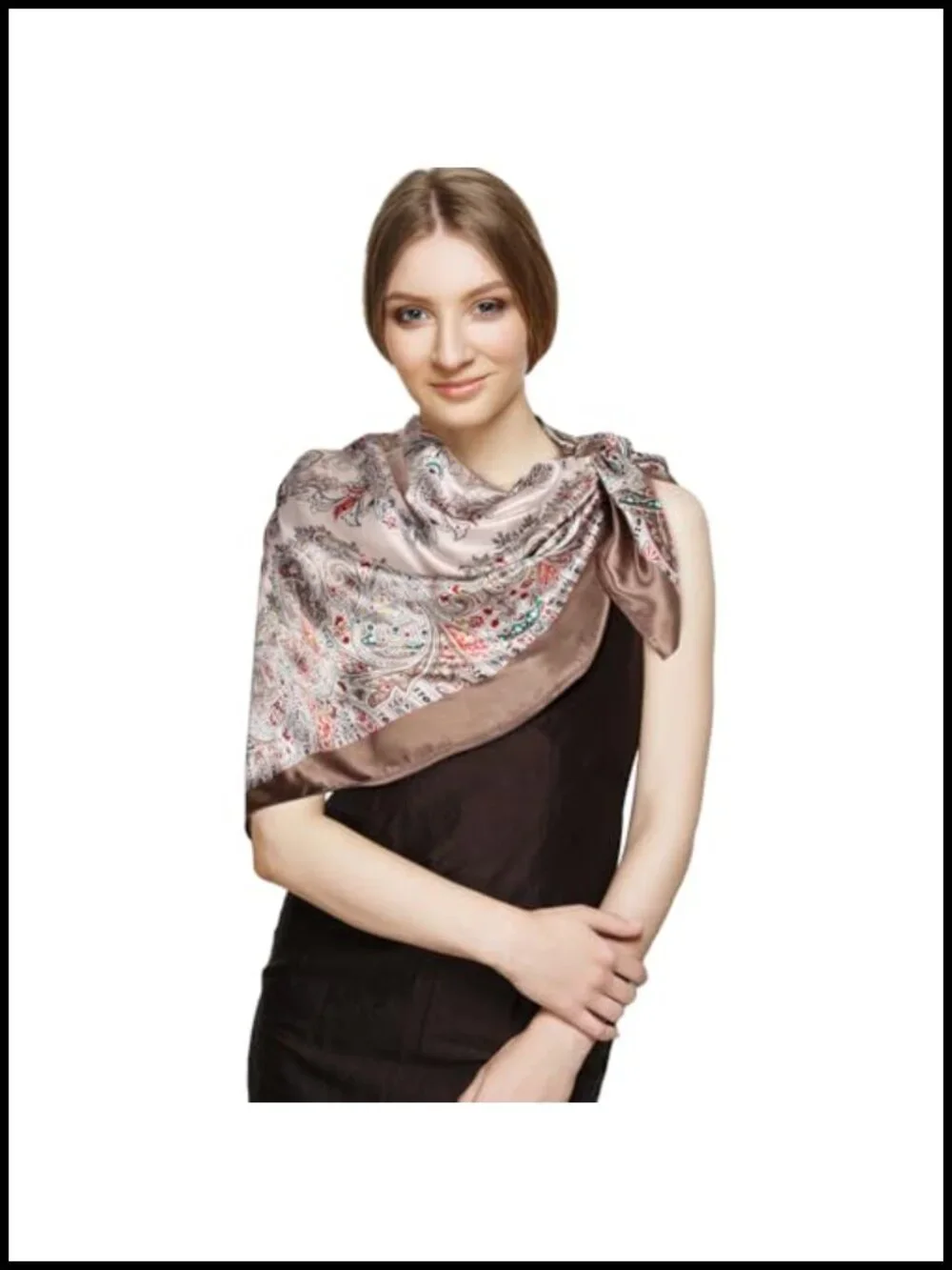 35 Inch Square Scarf Silk Satin Head Wrap for Sleeping